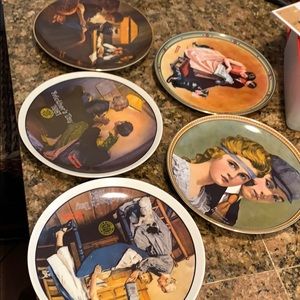 Norman Rockwell collection plates set